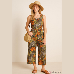 Mo:Vent Linen Blend Jumpsuit Size L